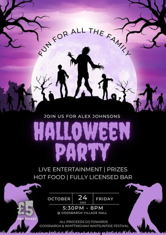 Goosnargh and Whittingham Village HalloWeen Poster